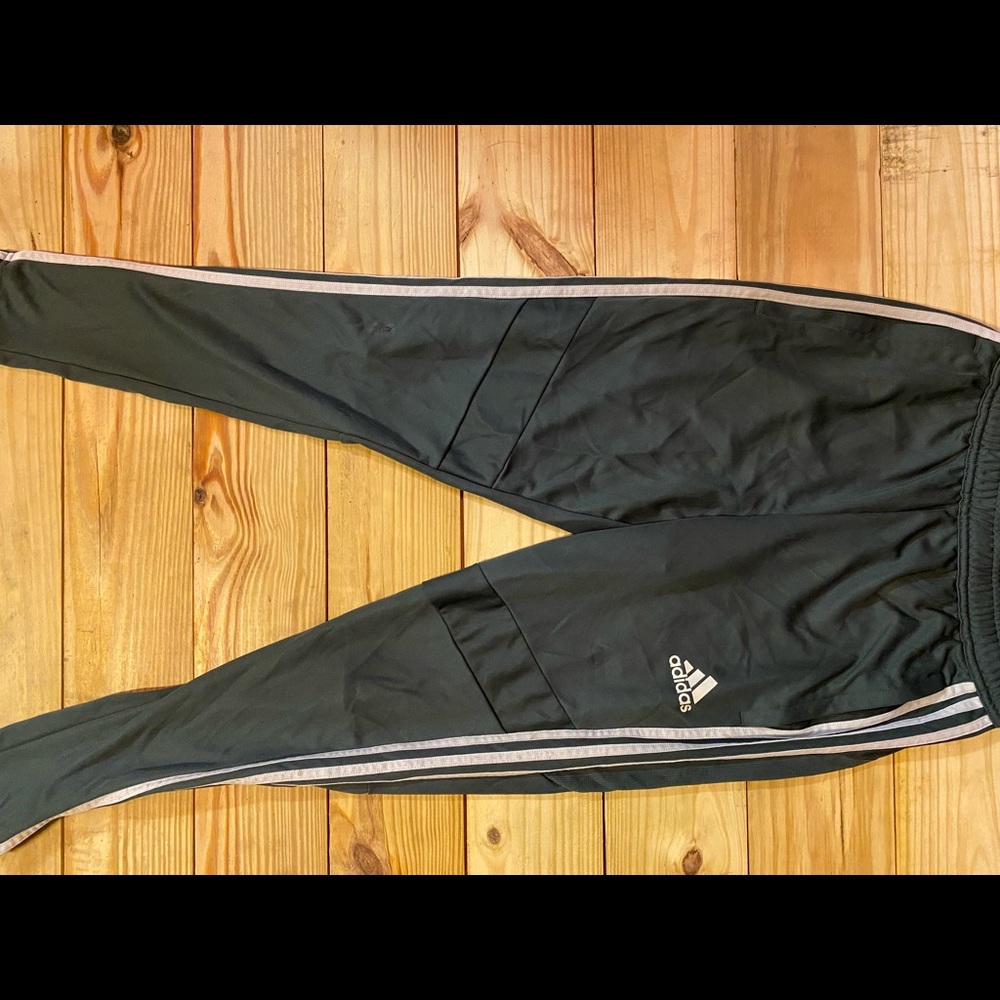 Adidas black 3-stripe pants